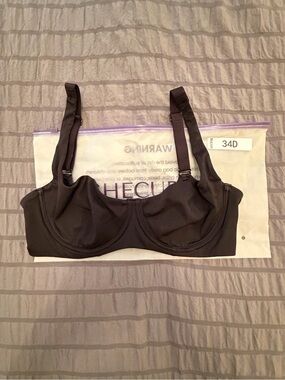 SheCurve Everyday Black Underwire Balconette Bra with Adjustable Straps - 34D